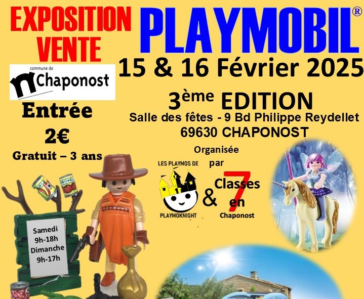 3ème édition de l'exposition Lego à Chaponost les 15 et 16 février 2025