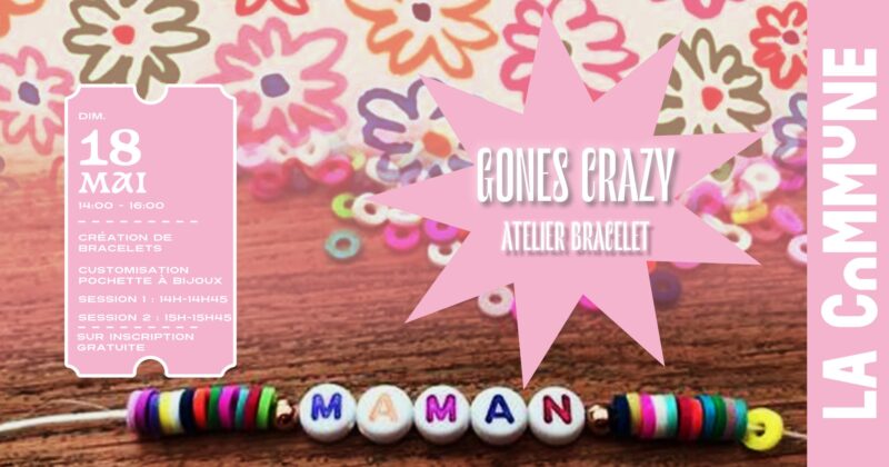 Une nouvelle édition de Gones Crazy pour un moment de partage créatif ce dimanche 18 mai 2025 à la Commune
