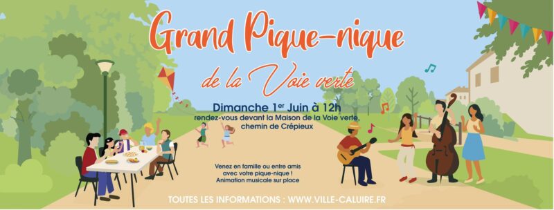 Dimanche 1er juin 2025, c'est grand pique-nique partagé de la Voie Verte pour tous. 