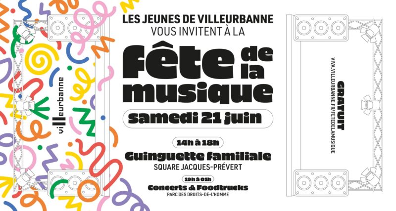 Fête de la musique à Villeurbanne samedi 21 juin 2025 de 14h à 18h, à partager sans modération !
