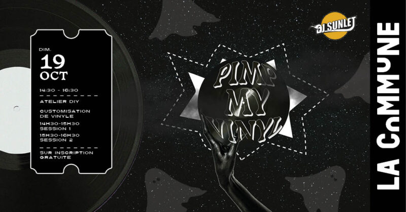 Une édition spéciale Halloween de Pimp my Vinyl à la Commune pour un après-midi créatif ce dimanche 19 octobre 2025. 